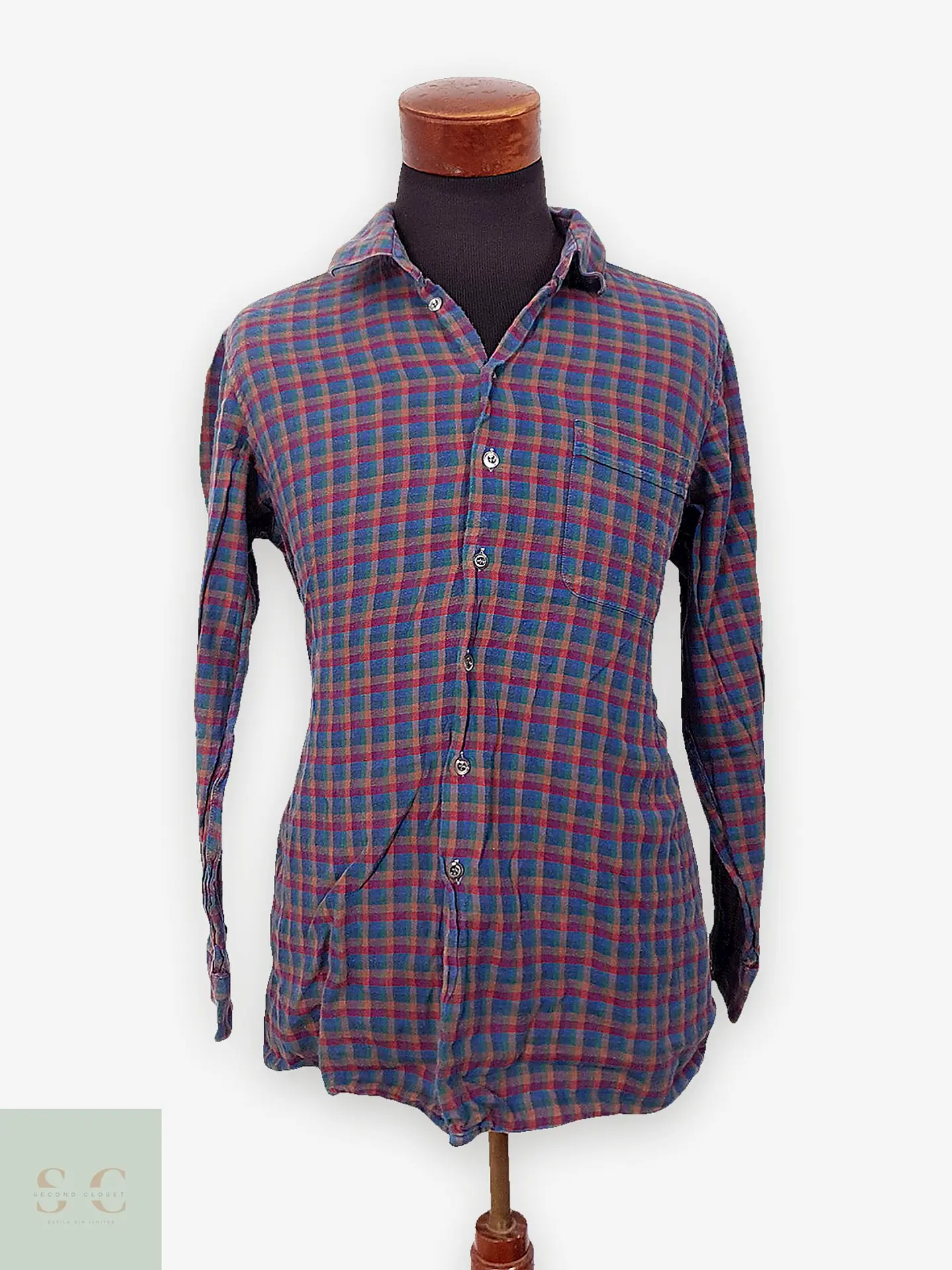 Camisa Casual a Cuadros Multicolor Selbach Talla M 1