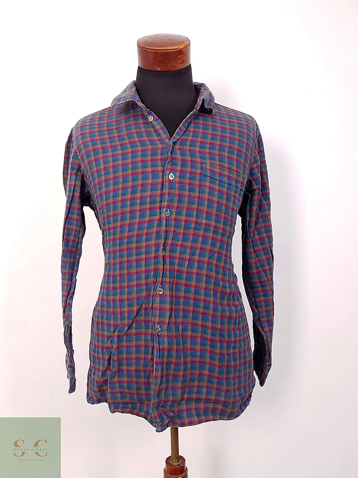 Camisa Casual a Cuadros Multicolor Selbach Talla M 2
