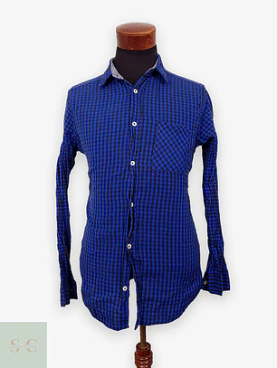 Camisa Casual de Algodón a Cuadros Vichy Identic Man Talla L