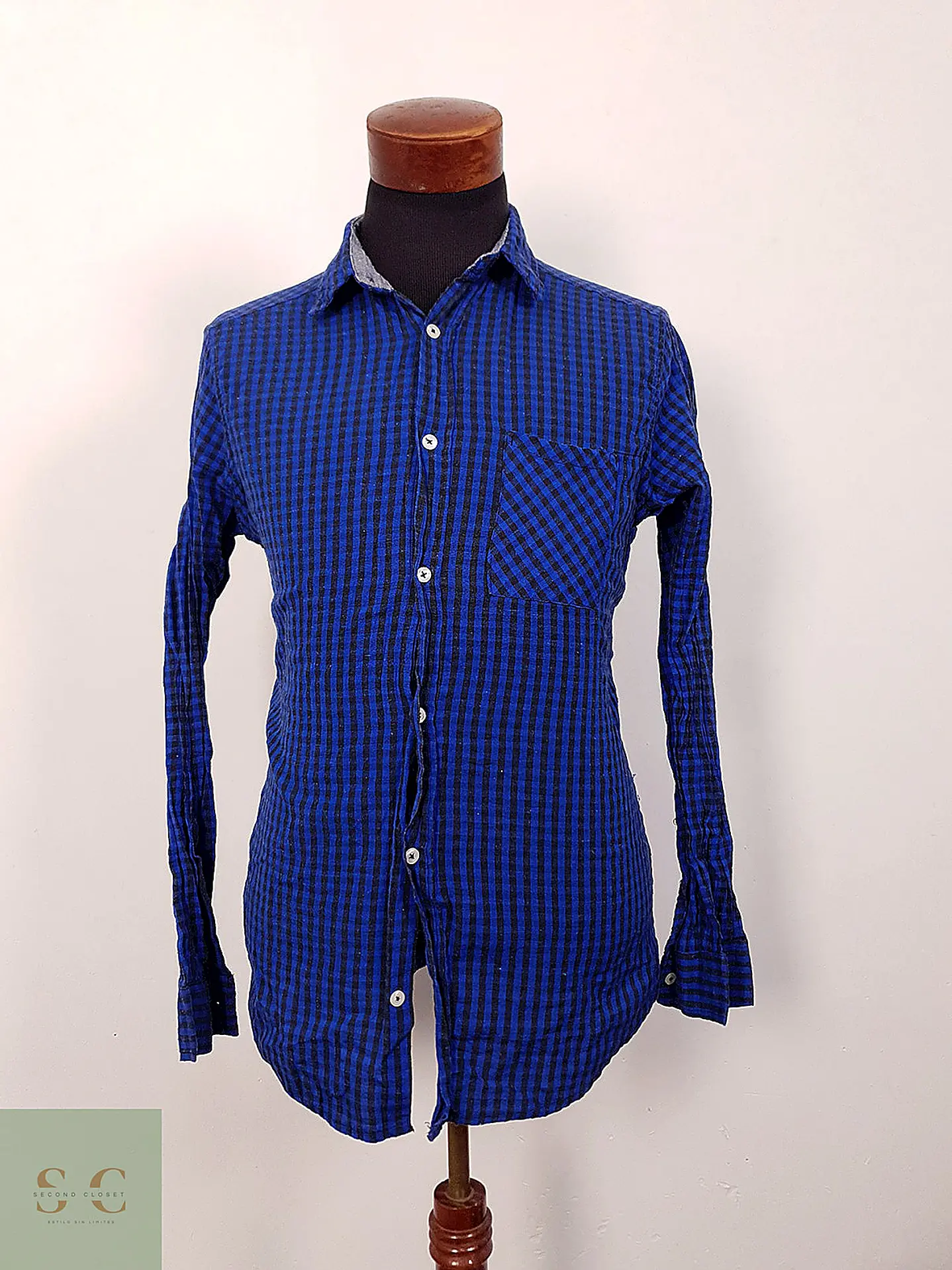 Camisa Casual de Algodón a Cuadros Vichy Identic Man Talla L 2