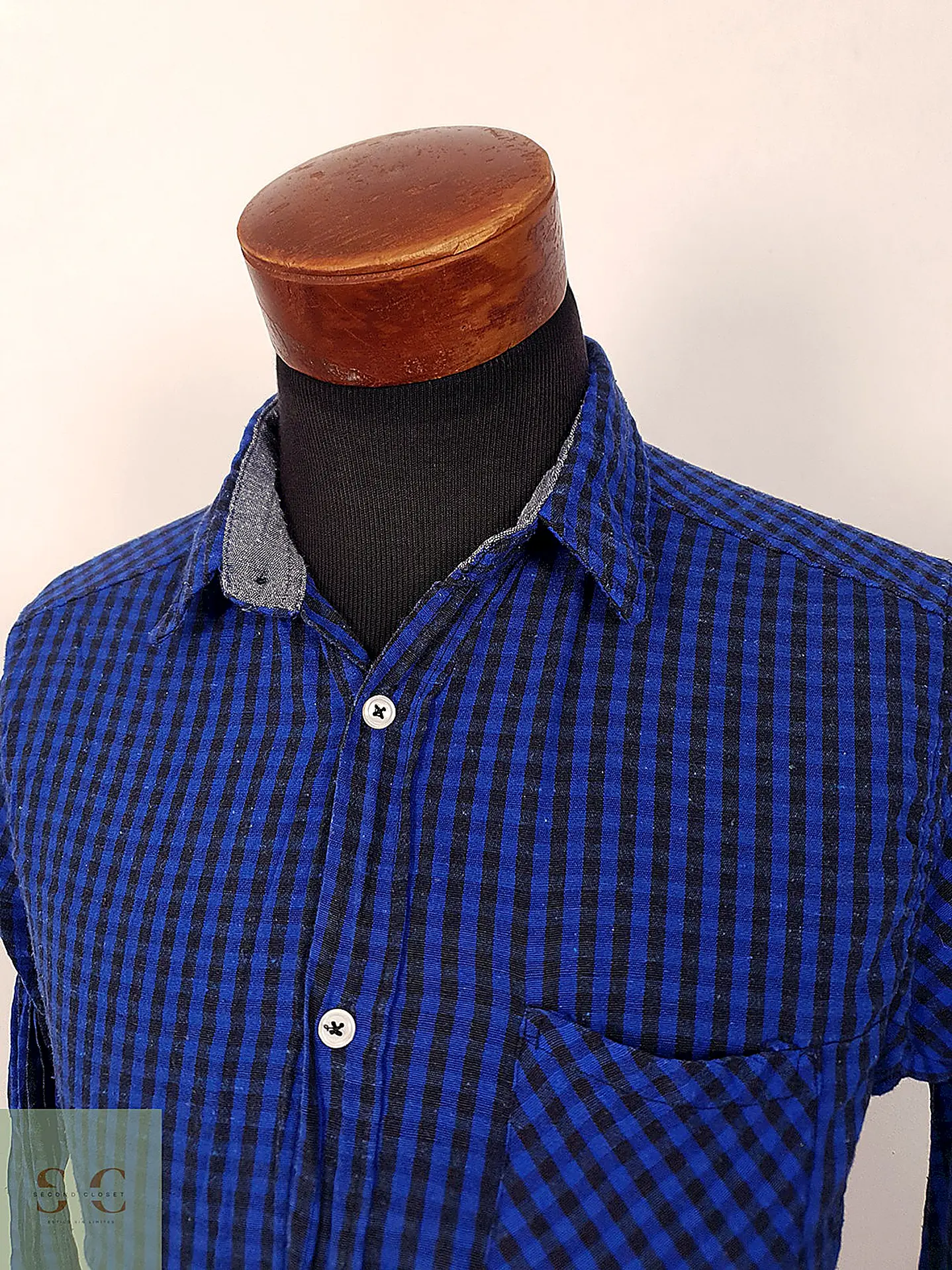 Camisa Casual de Algodón a Cuadros Vichy Identic Man Talla L 3