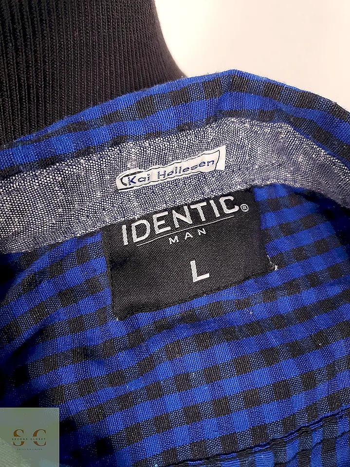 Camisa Casual de Algodón a Cuadros Vichy Identic Man Talla L 4