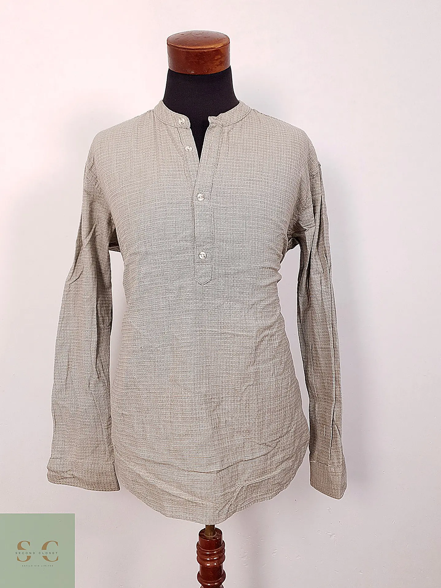 Camisa Popover de Cuello Mao Smog Talla XXL 2