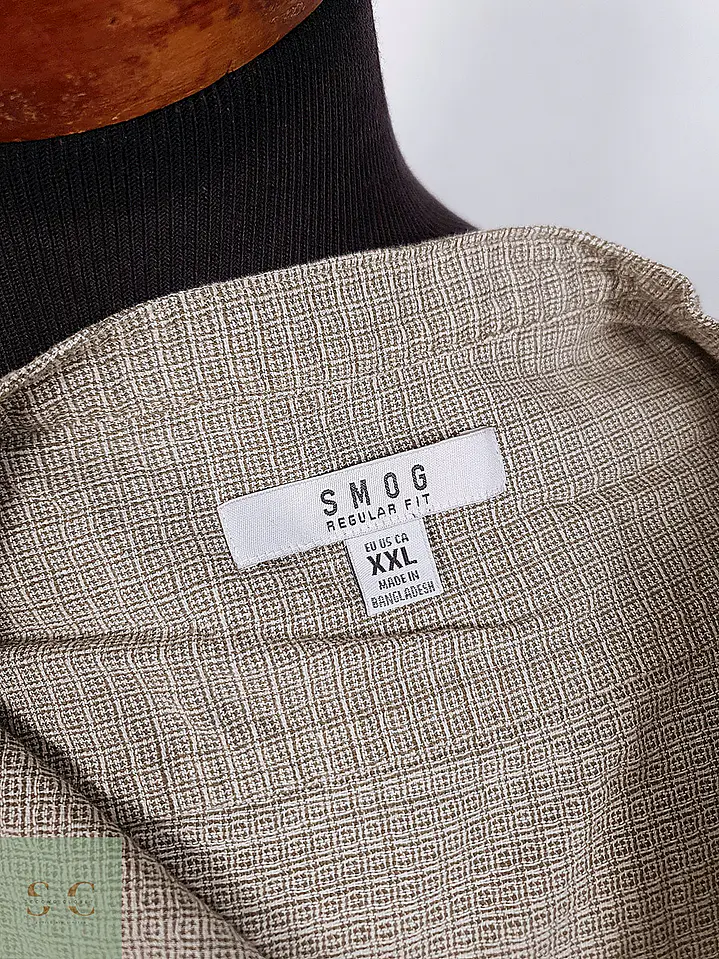 Camisa Popover de Cuello Mao Smog Talla XXL 3