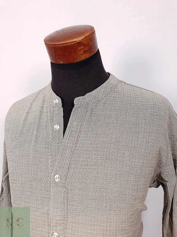 Camisa Popover de Cuello Mao Smog Talla XXL 4