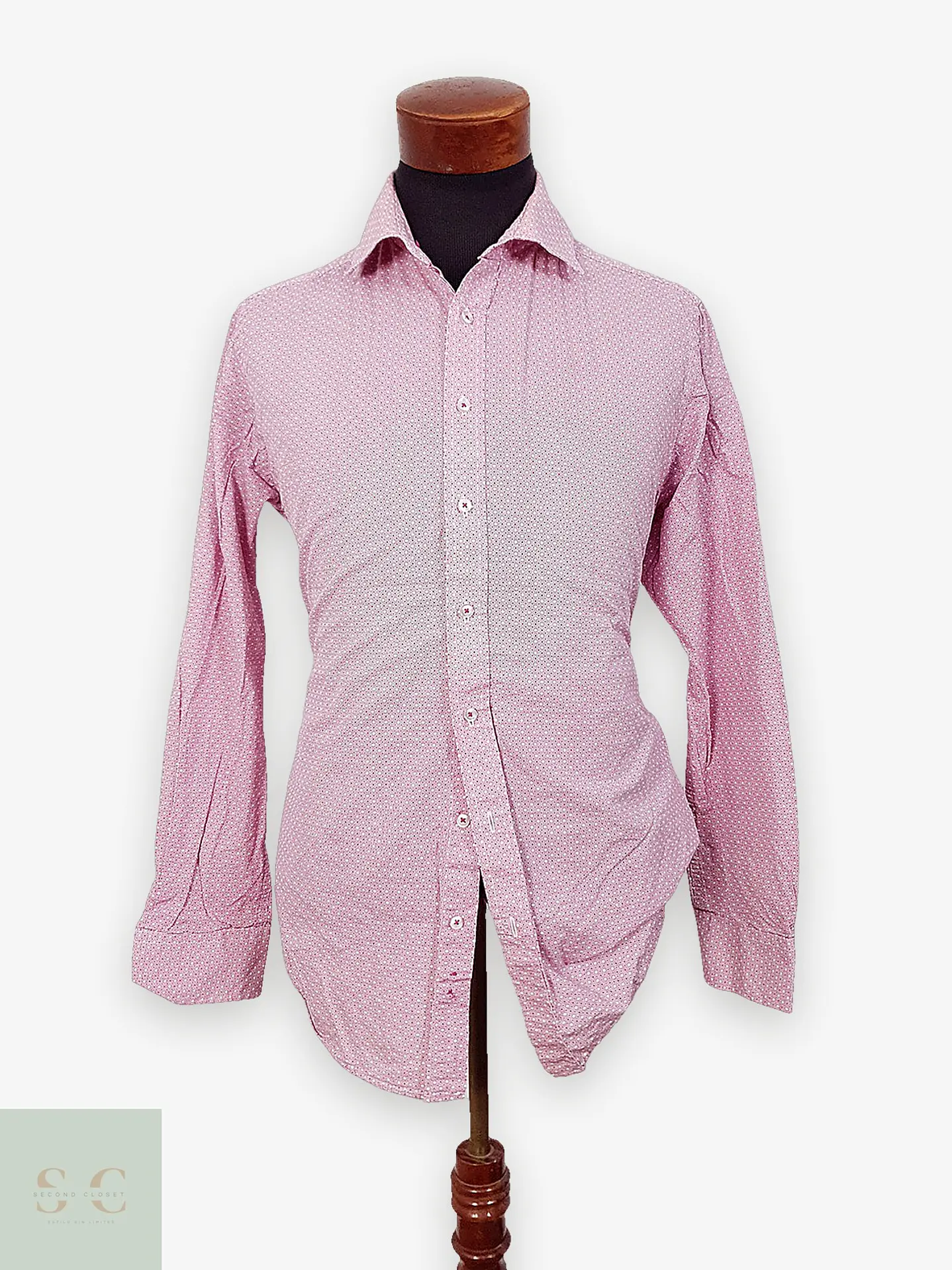Camisa de Algodón con Microestampado Geométrico Miller & Monroe Talla L 1