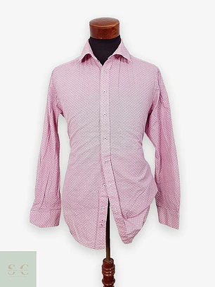 Camisa de Algodón con Microestampado Geométrico Miller & Monroe Talla L
