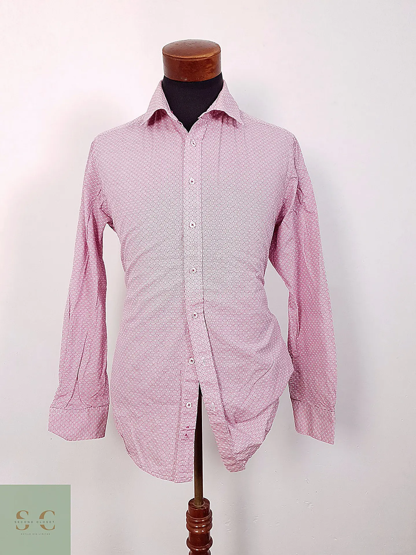 Camisa de Algodón con Microestampado Geométrico Miller & Monroe Talla L 2