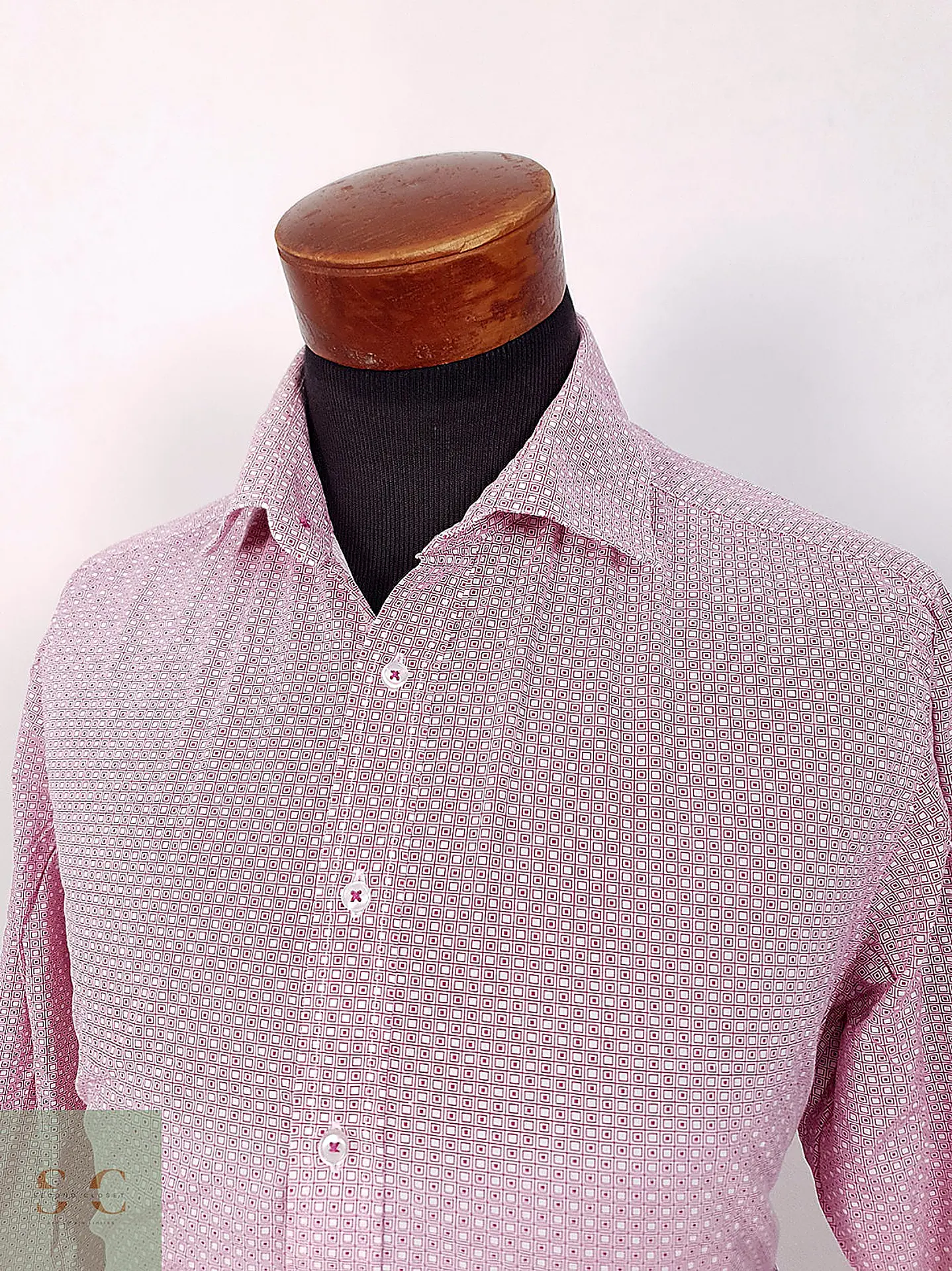 Camisa de Algodón con Microestampado Geométrico Miller & Monroe Talla L 3