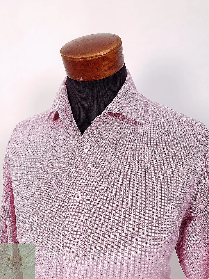Camisa de Algodón con Microestampado Geométrico Miller & Monroe Talla L 3