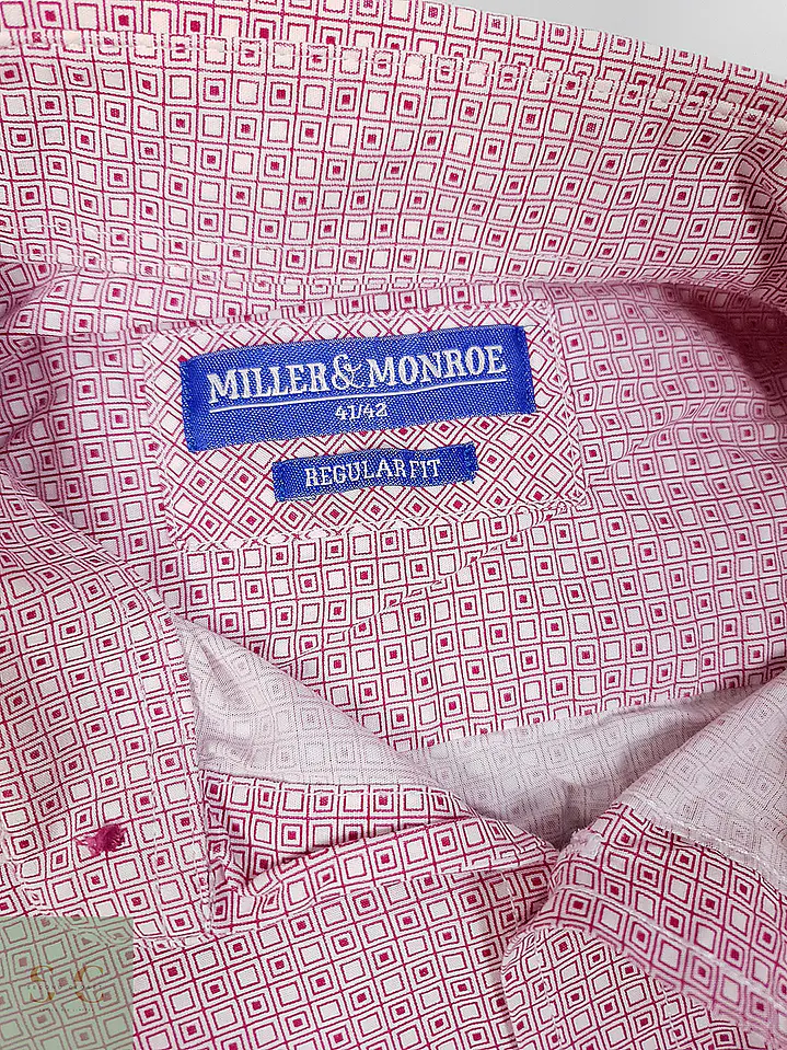 Camisa de Algodón con Microestampado Geométrico Miller & Monroe Talla L 4