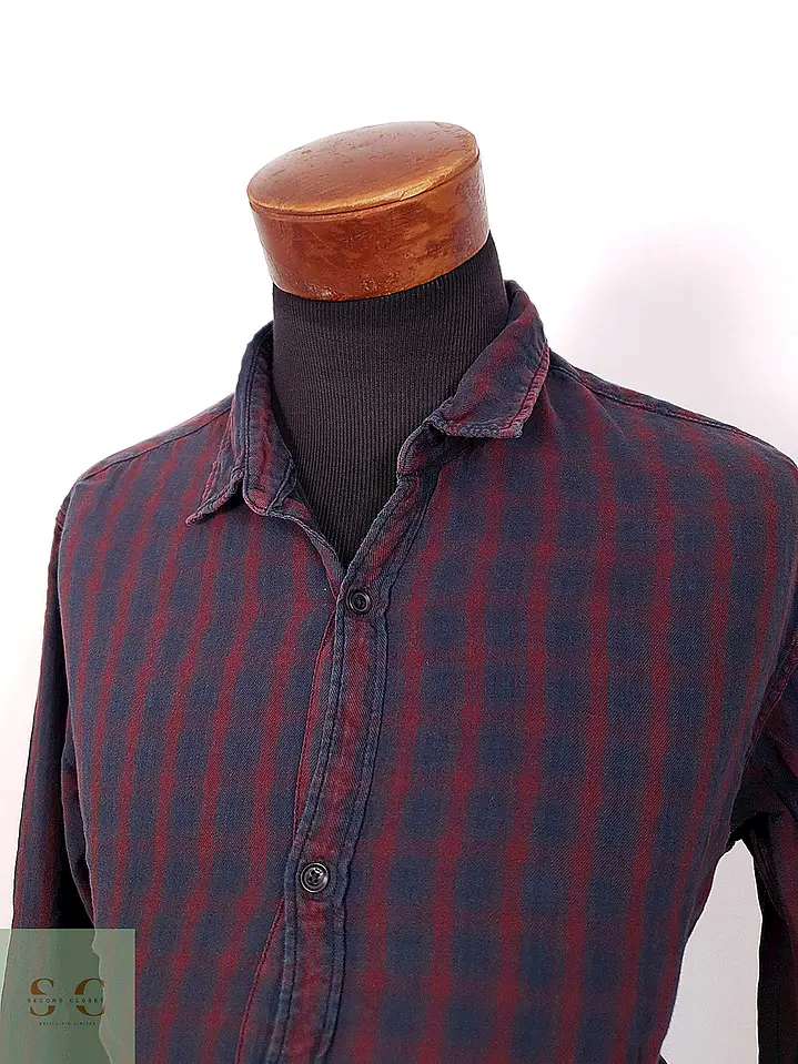 Camisa Casual de Algodón a Cuadros s.Oliver Talla XL 4
