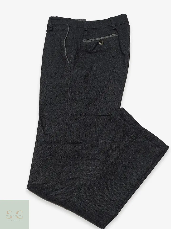 Pantalón Sastre de Lana en Sarga Sastrería Italiana Talla M (41) 1