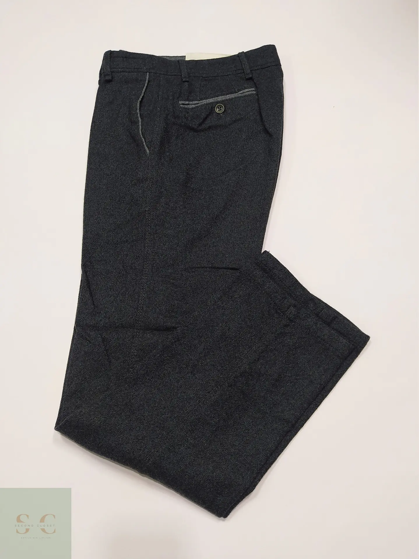 Pantalón Sastre de Lana en Sarga Sastrería Italiana Talla M (41) 2