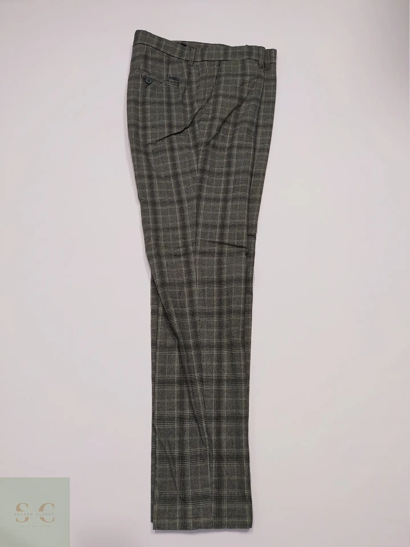 Pantalón Sastre en Patronaje de Cuadros Glen Check Finshley & Harding Talla L (47) 3