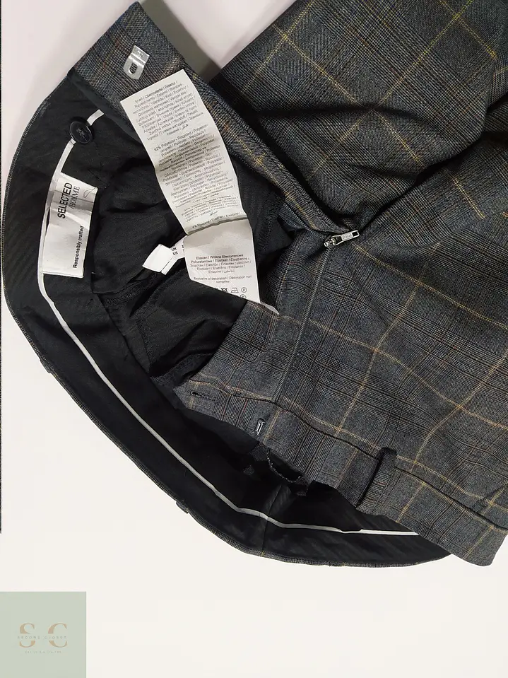 Pantalón Sastre en Cuadro Glen Check Selected Homme Talla M (43) 4
