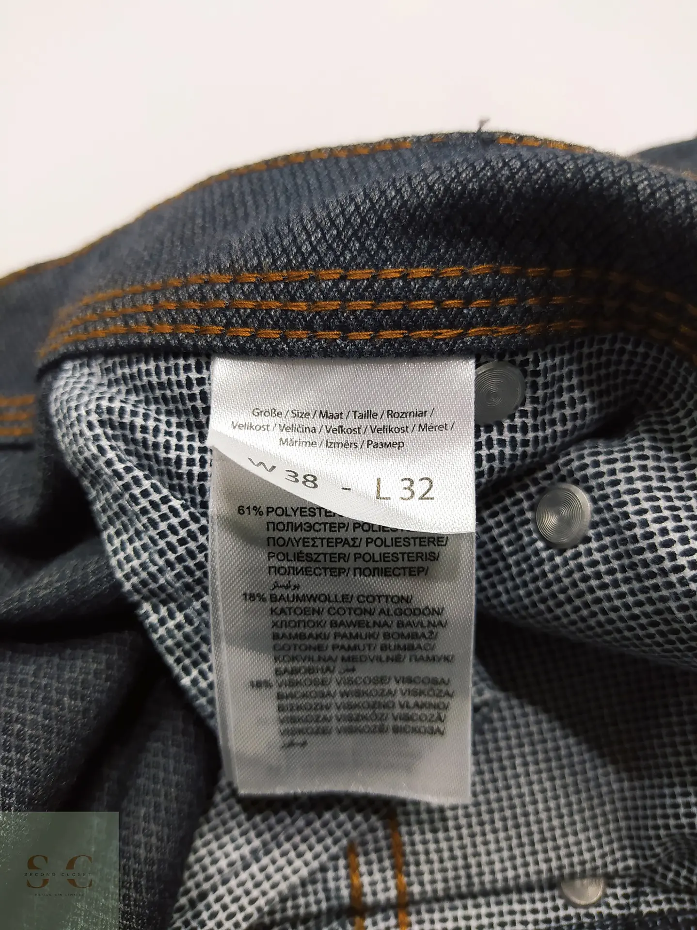 Pantalón Casual de Tejido Microestructurado Christian Berg Talla XL (50) 6