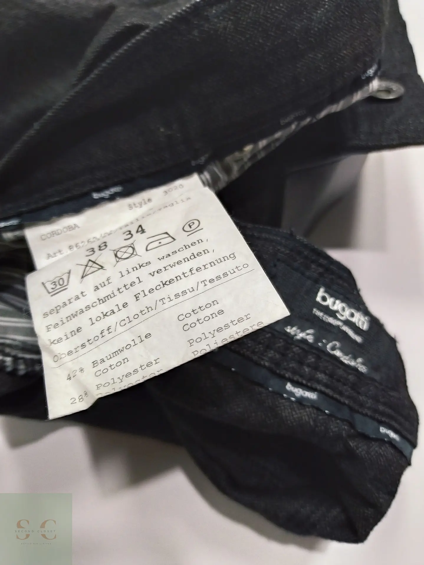 Pantalón Recto de Tejido Estructurado Bugatti Talla XL (49) 5