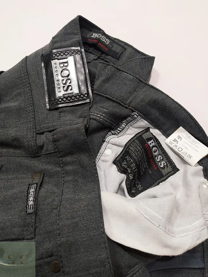 Pantalón Recto de Algodón y Licra Hugo Boss Talla XL (50) 4
