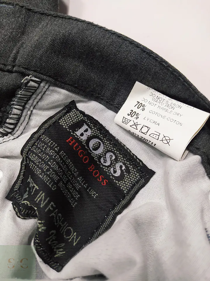Pantalón Recto de Algodón y Licra Hugo Boss Talla XL (50) 5