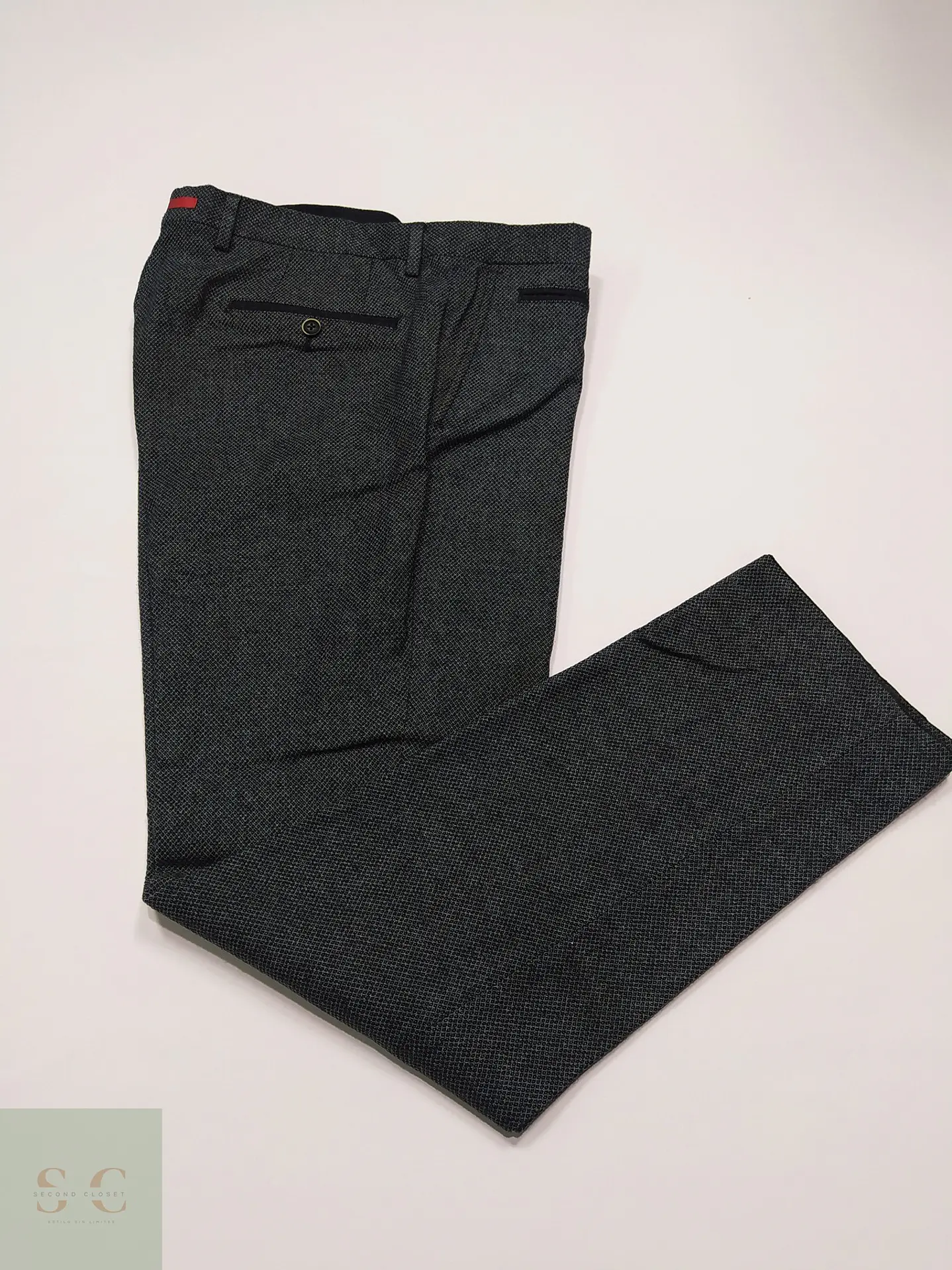 Pantalón Sastre Texturizado Slim Fit Roy Robson Talla L (47) 2
