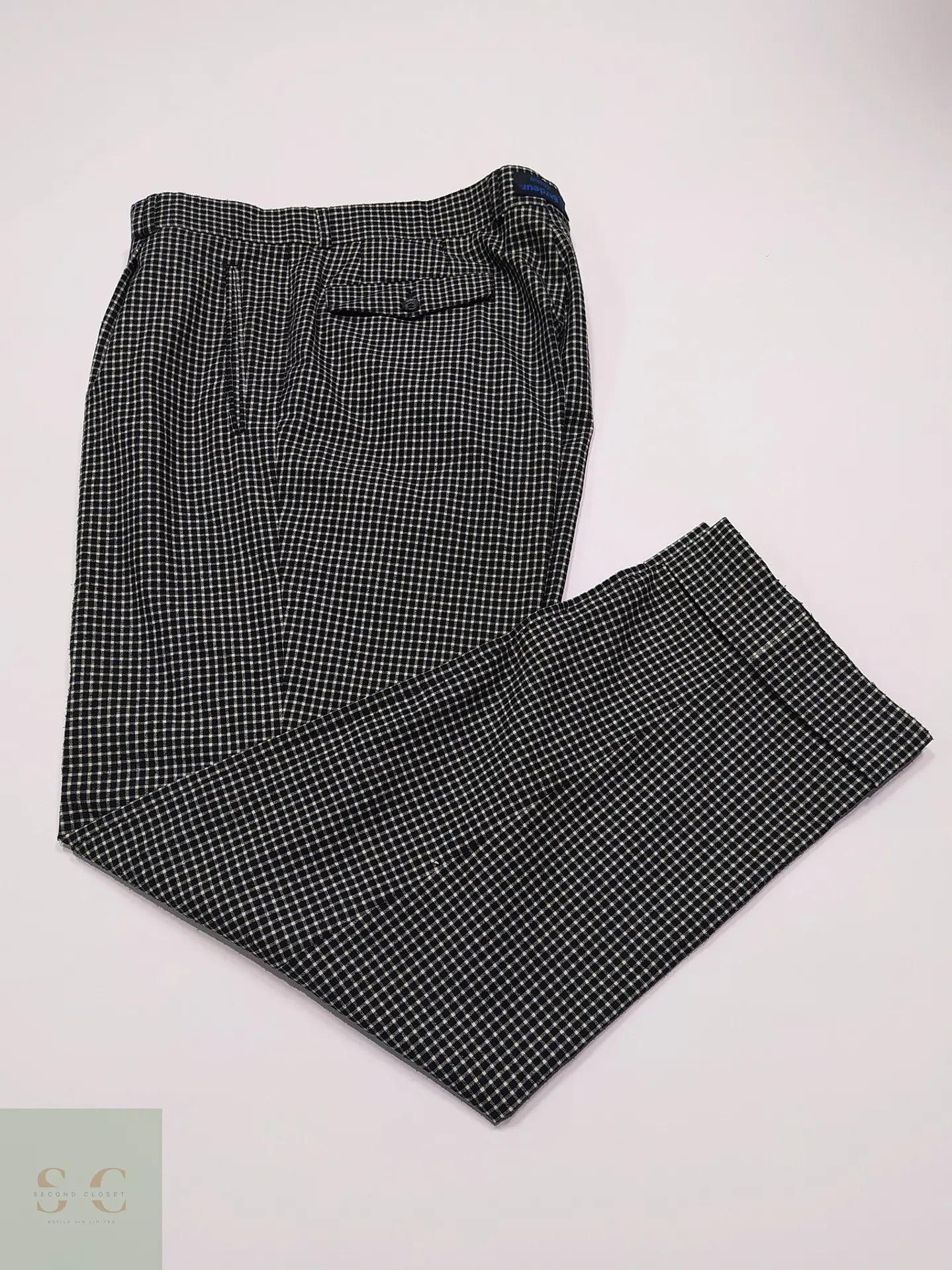 Pantalón Sastre de Lana a Micro Cuadros Gardeur Talla L (46) 2