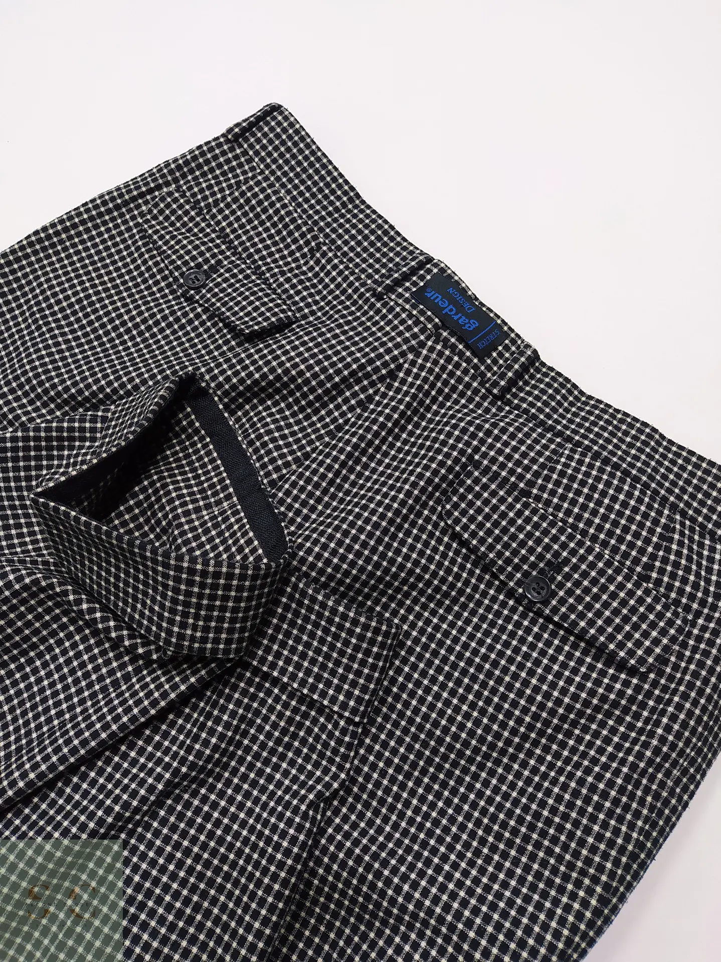 Pantalón Sastre de Lana a Micro Cuadros Gardeur Talla L (46) 7