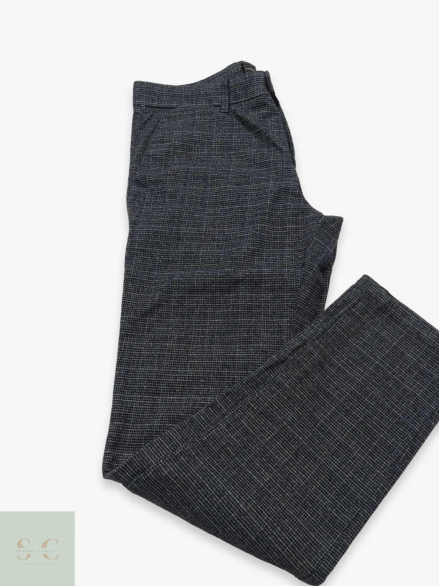 Pantalón Sastre en Microdiseño Texturizado Finshley & Harding Talla L (47) 1