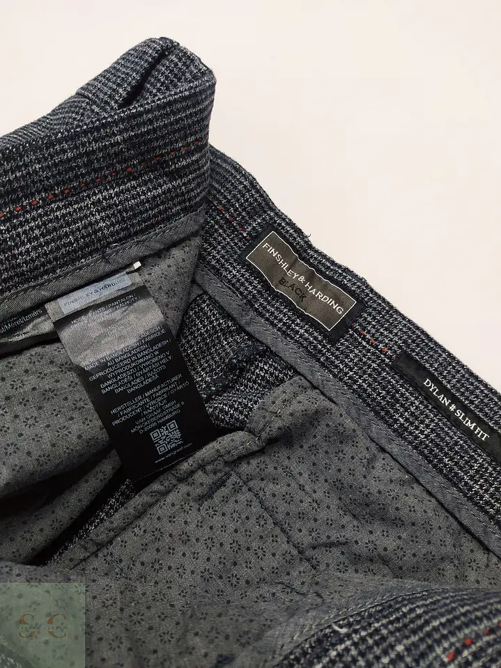 Pantalón Sastre en Microdiseño Texturizado Finshley & Harding Talla L (47) 5