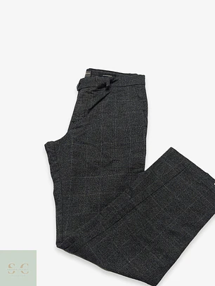 Pantalón Sastre Slim Fit con Microcuadros Finshley & Harding Talla L (47)