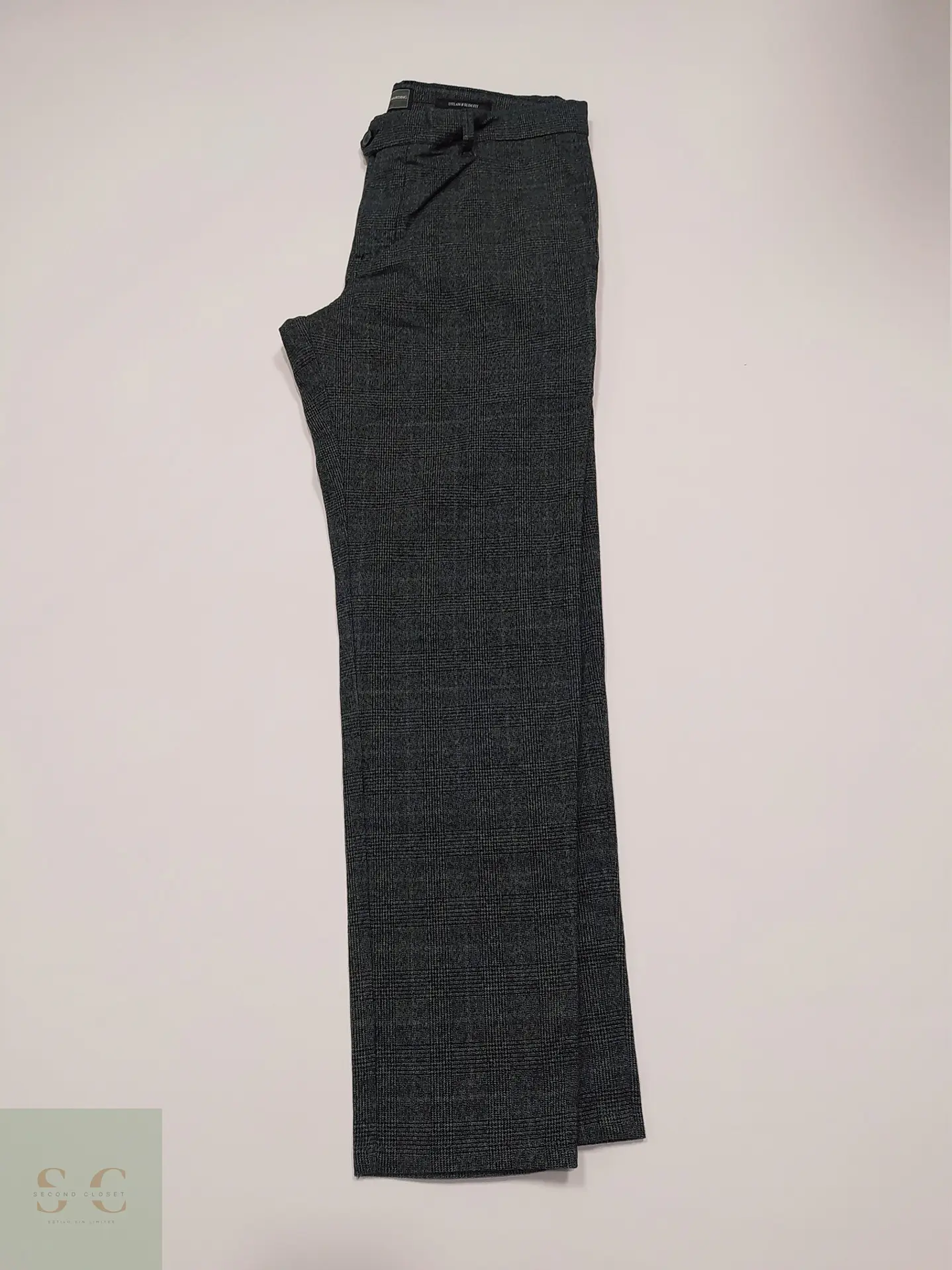 Pantalón Sastre Slim Fit con Microcuadros Finshley & Harding Talla L (47) 3