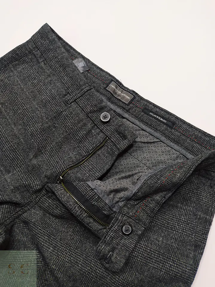 Pantalón Sastre Slim Fit con Microcuadros Finshley & Harding Talla L (47) 4