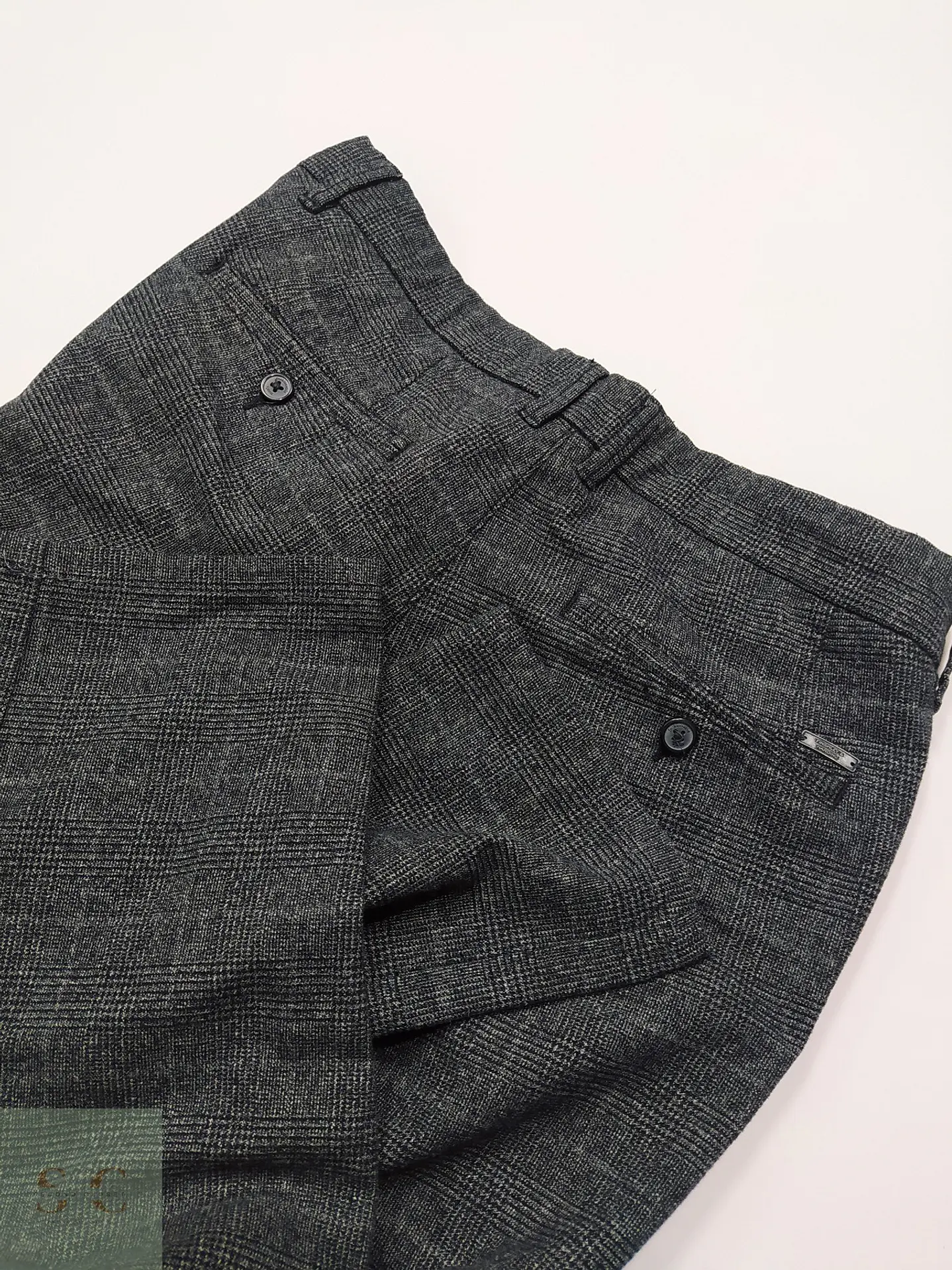 Pantalón Sastre Slim Fit con Microcuadros Finshley & Harding Talla L (47) 6