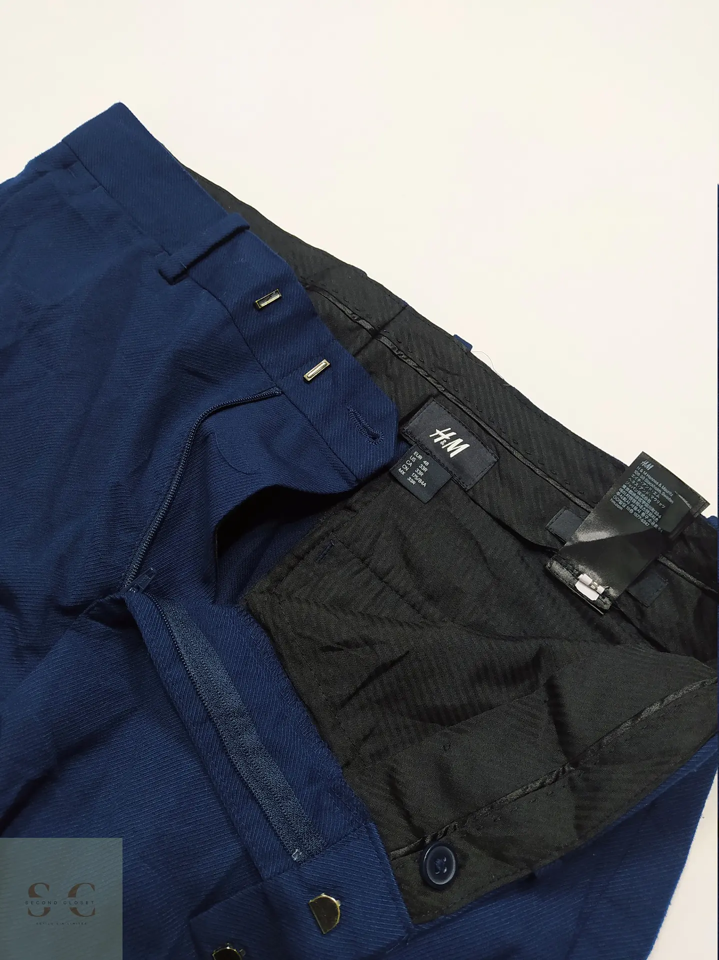 Pantalón Sastre Formal Azul Marino H&M Talla M (42) 4