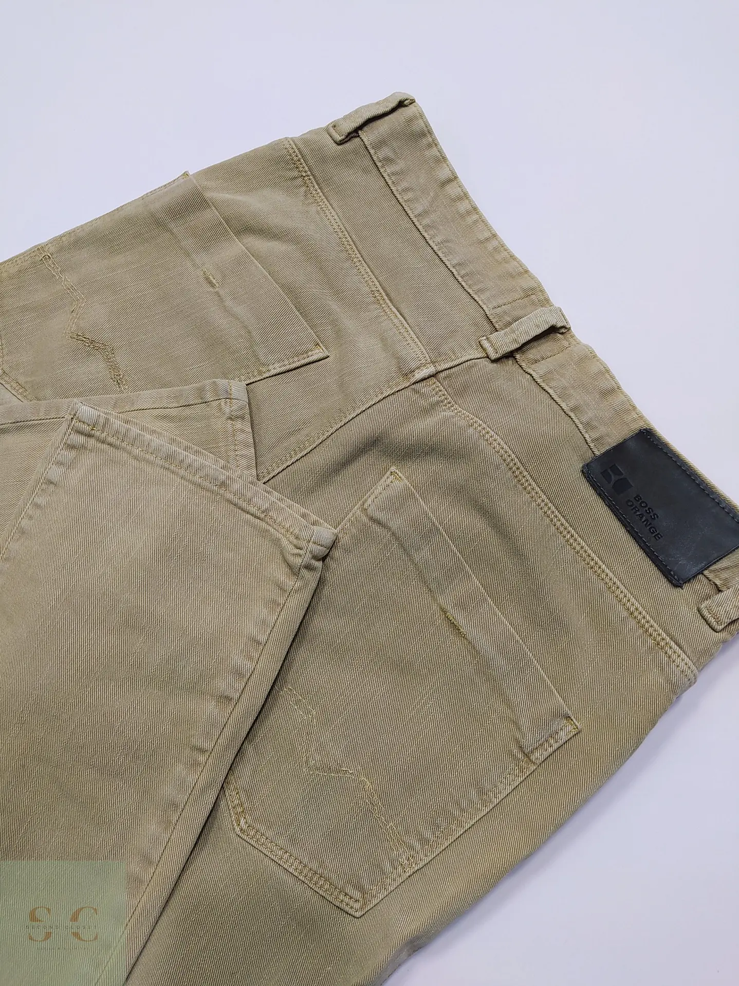 Pantalón Slim Fit en Sarga Khaki BOSS Orange Talla M (42) 6