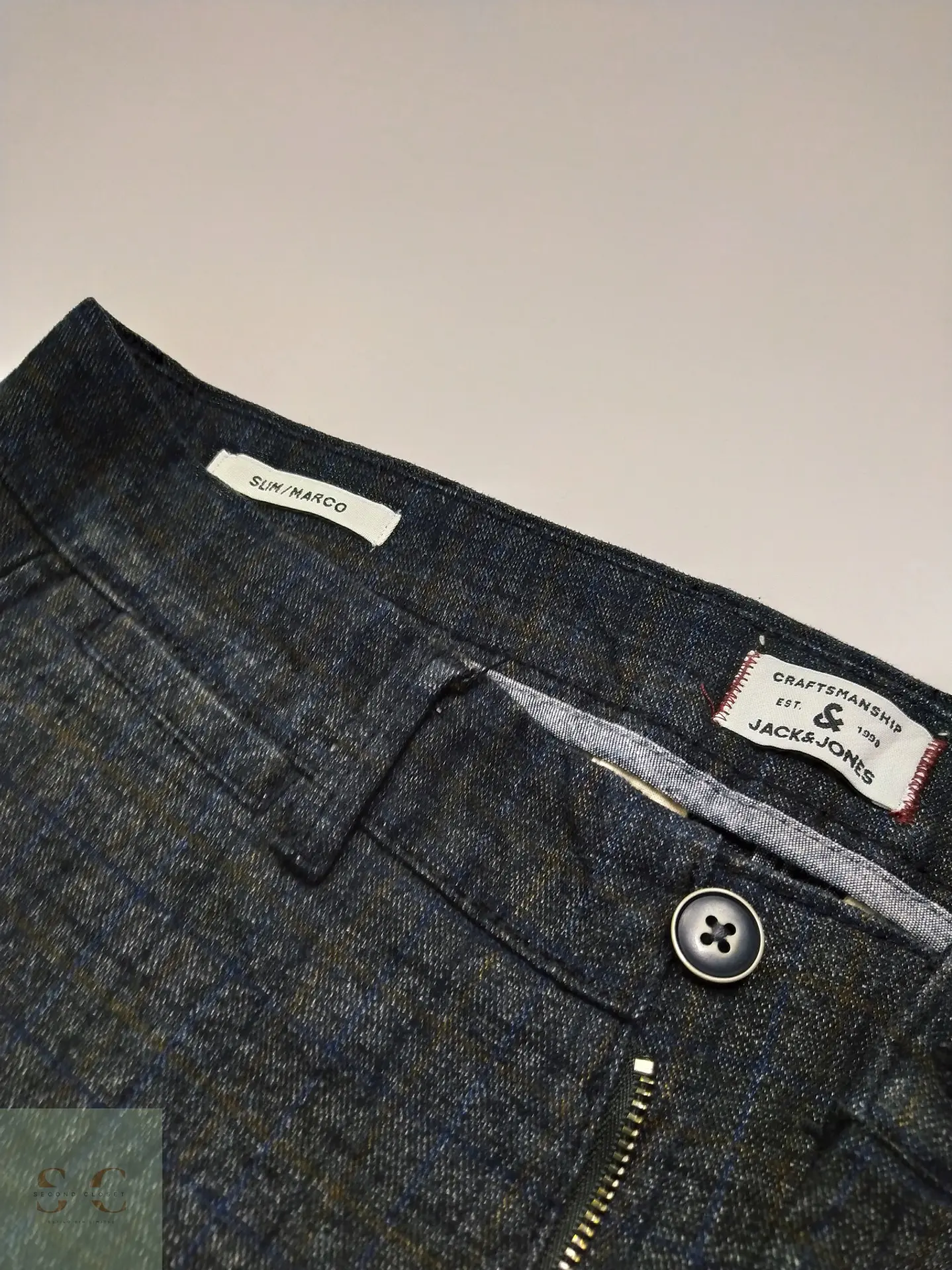 Pantalón Sastre Corte Slim a Cuadros Jack & Jones Talla L (44) 4