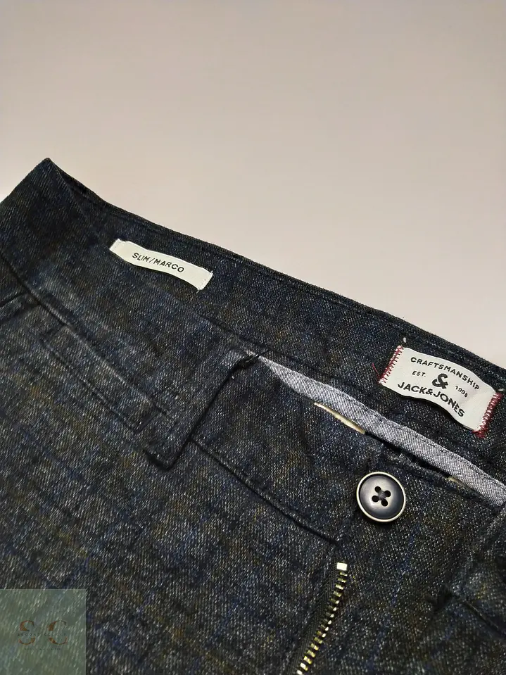 Pantalón Sastre Corte Slim a Cuadros Jack & Jones Talla L (44) 4