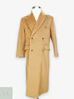 Abrigo Largo Cruzado Camel Italiano 100% Lana Virgen Talla M - Miniatura 1