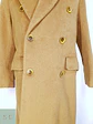Abrigo Largo Cruzado Camel Italiano 100% Lana Virgen Talla M - Miniatura 3