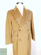 Abrigo Largo Cruzado Camel Italiano 100% Lana Virgen Talla M - Miniatura 7