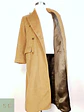 Abrigo Largo Cruzado Camel Italiano 100% Lana Virgen Talla M - Miniatura 9