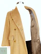 Abrigo Largo Cruzado Camel Italiano 100% Lana Virgen Talla M - Miniatura 10