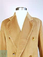 Abrigo Largo Cruzado Camel Italiano 100% Lana Virgen Talla M - Miniatura 13