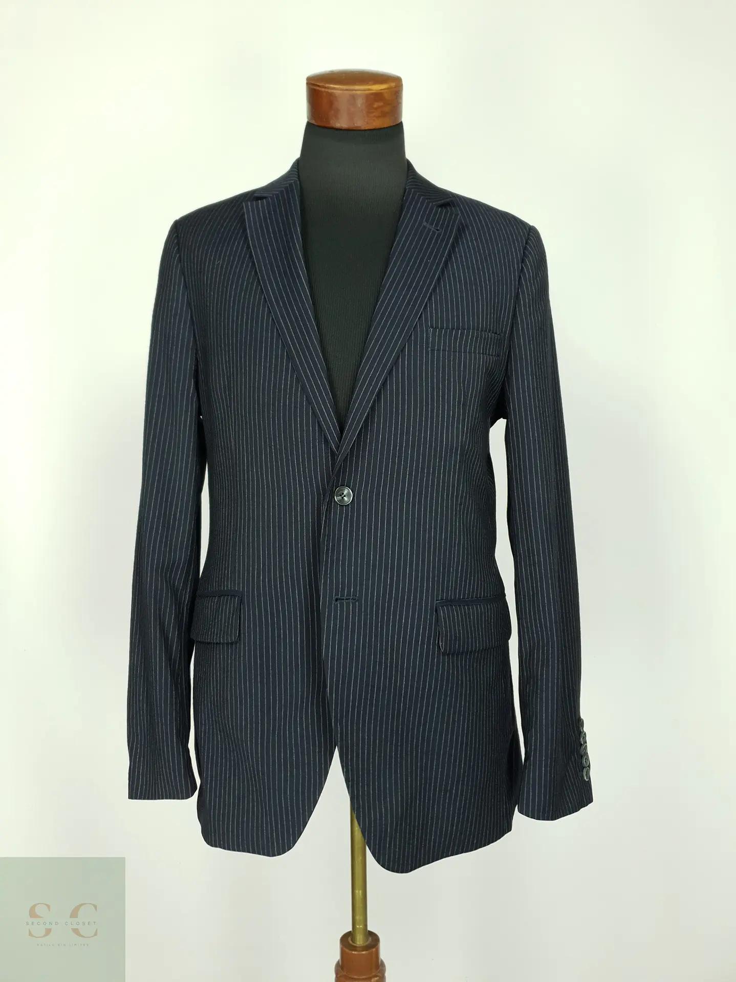 Blazer de Raya Diplomática en Pura Lana Finshley & Harding Talla SM 2