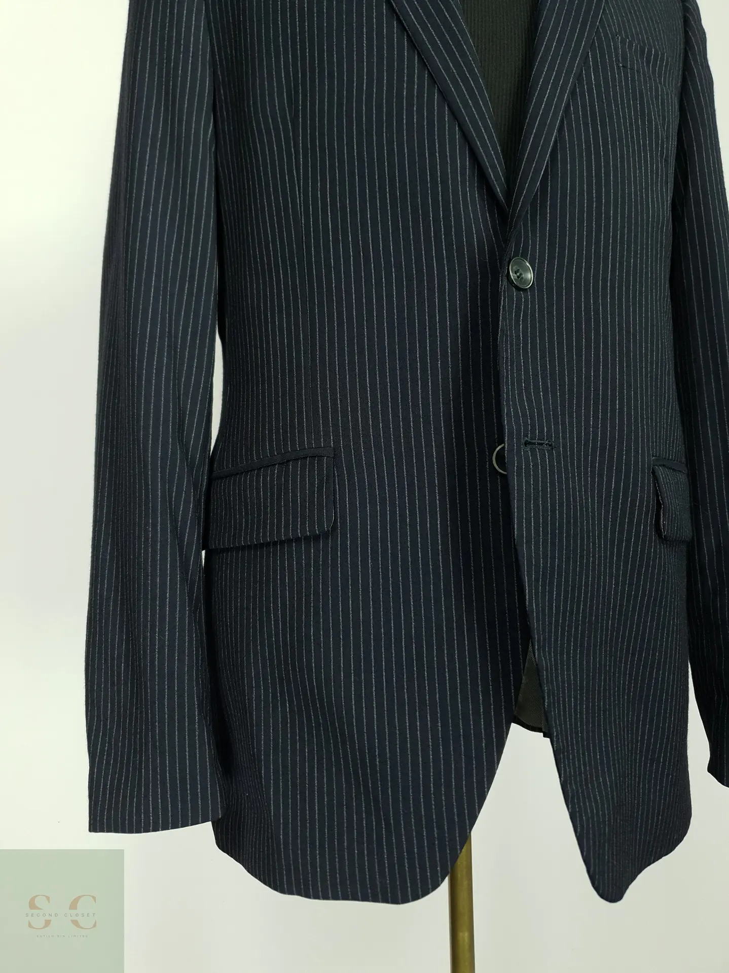 Blazer de Raya Diplomática en Pura Lana Finshley & Harding Talla SM 3