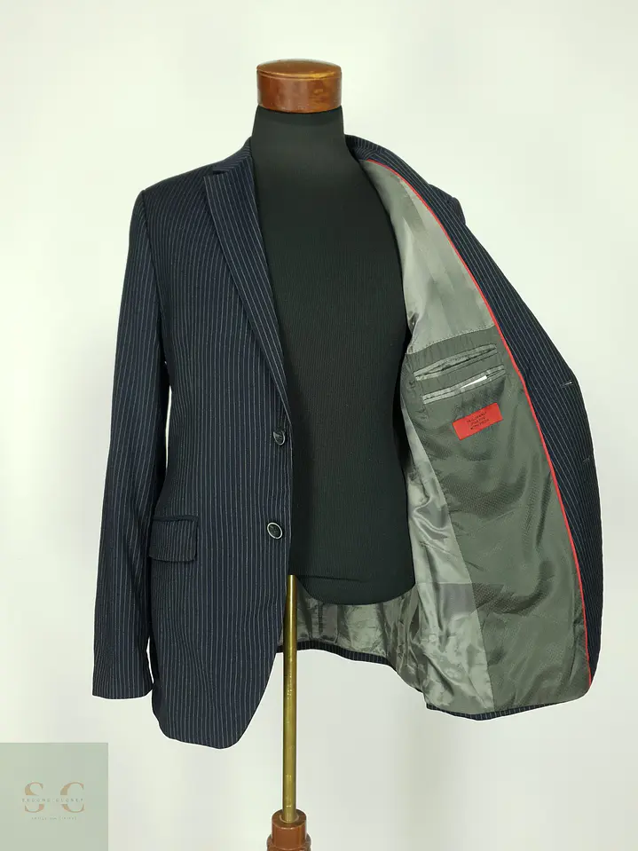 Blazer de Raya Diplomática en Pura Lana Finshley & Harding Talla SM 7