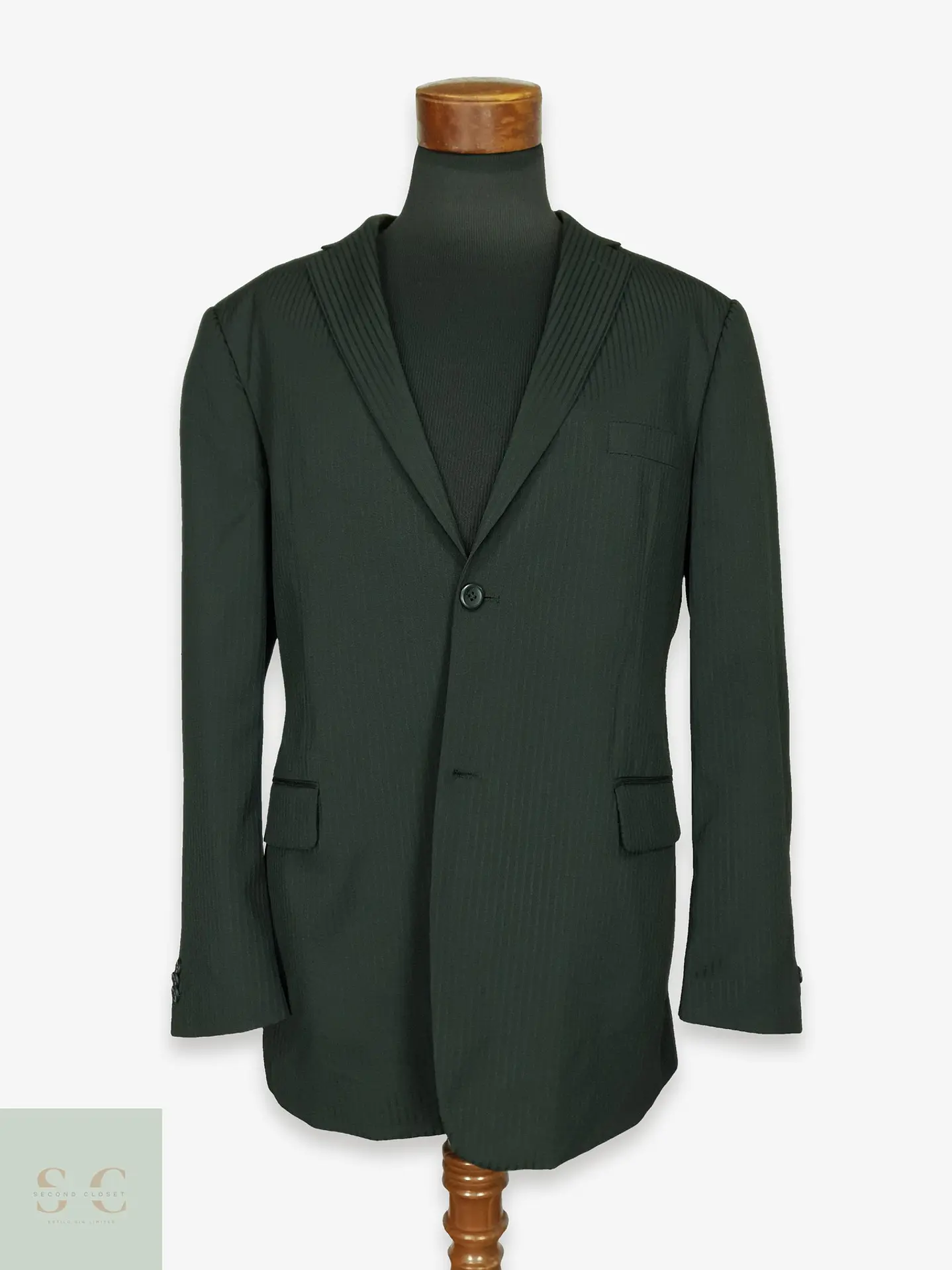 Blazer Formal de Trama Acanalada Clockhouse Talla XL 1