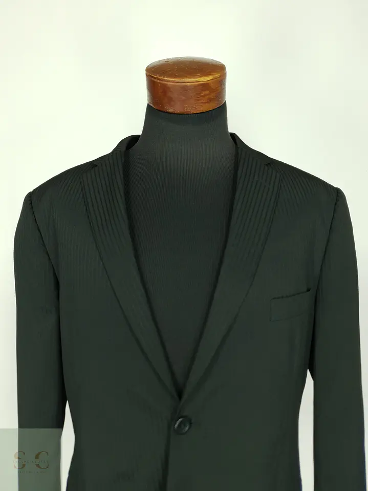 Blazer Formal de Trama Acanalada Clockhouse Talla XL 4