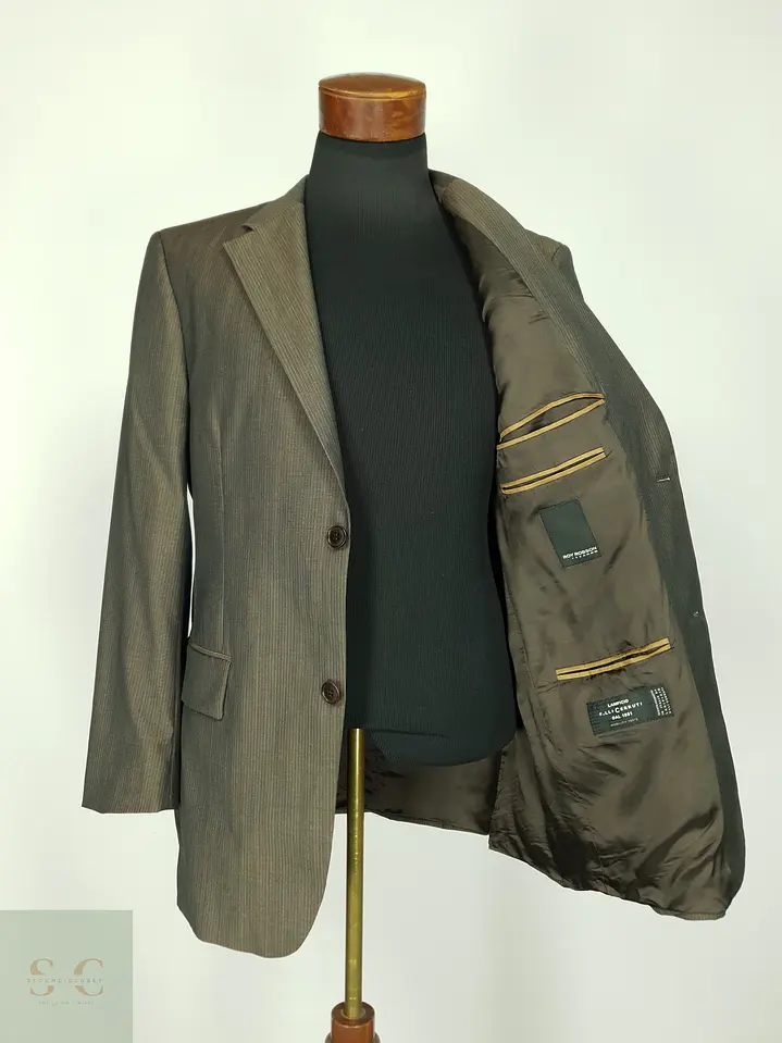 Blazer Sastre de Lana a Rayas Diplomáticas Roy Robson Talla M 8