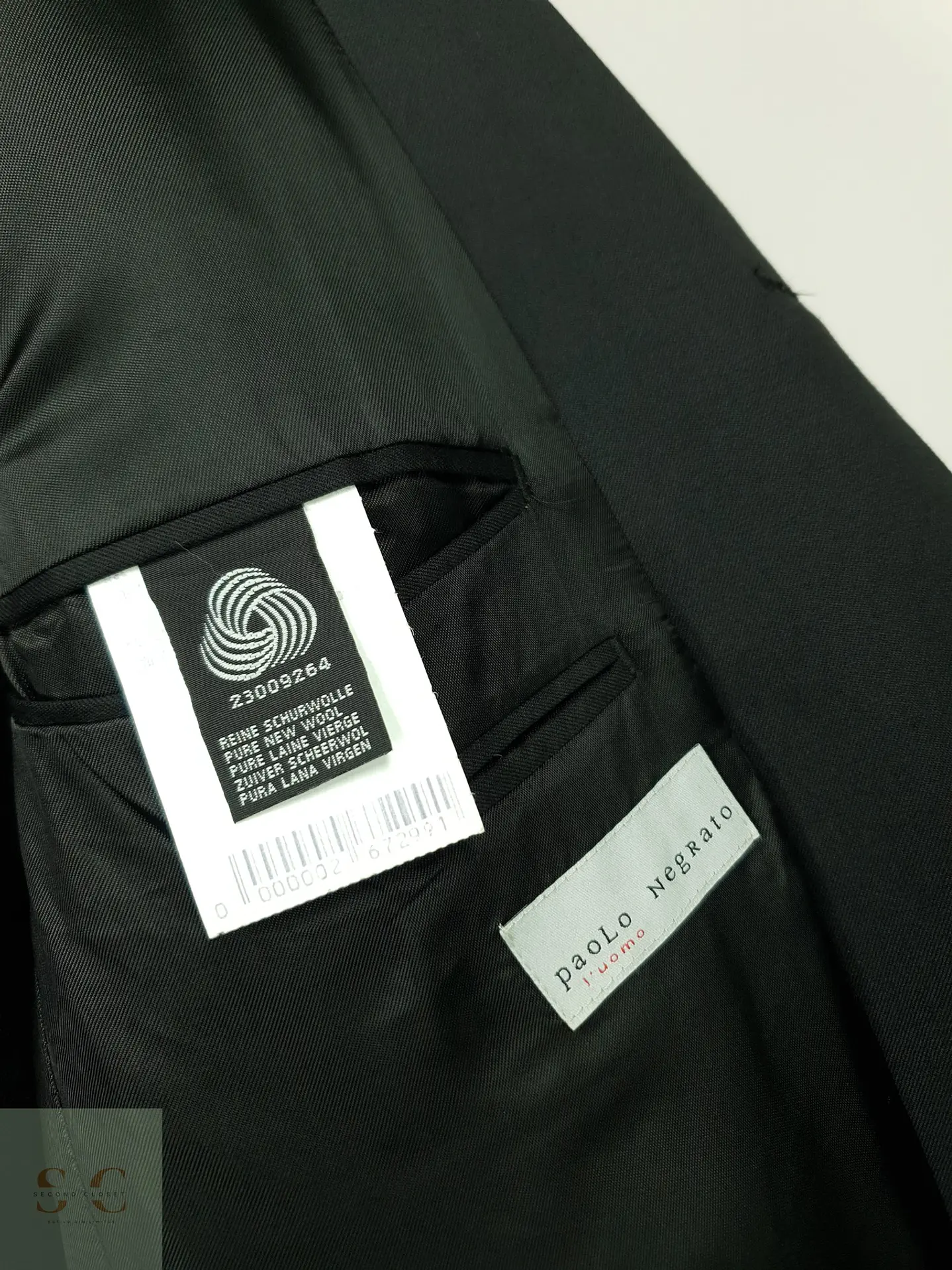 Blazer Clásico de Pura Lana Virgen Paolo Negrato Talla L 6